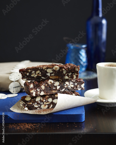 Slices of italian panforte photo