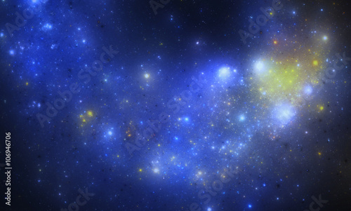 Dark deep space starfield