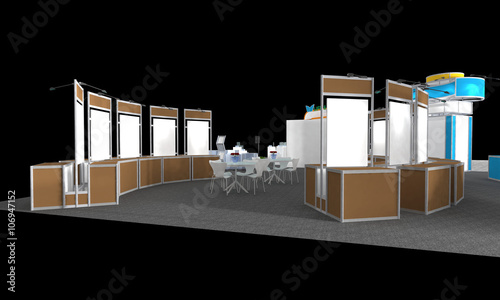 exhibition booth 3d Rendering