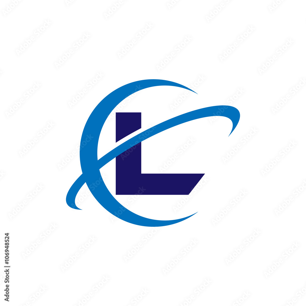 Simple Single Initial Globe Tech Logo Blue l Simple Single Initial Globe Tech Logo Blue l