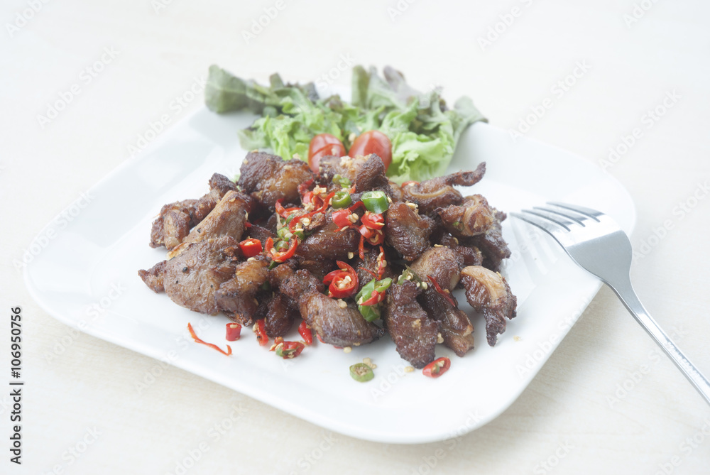 Pork fried Pork fried