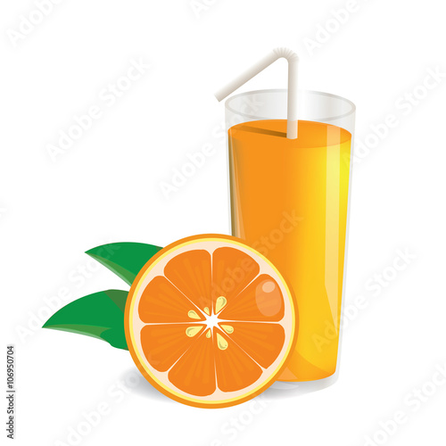 Illustration vector set of orange juice.