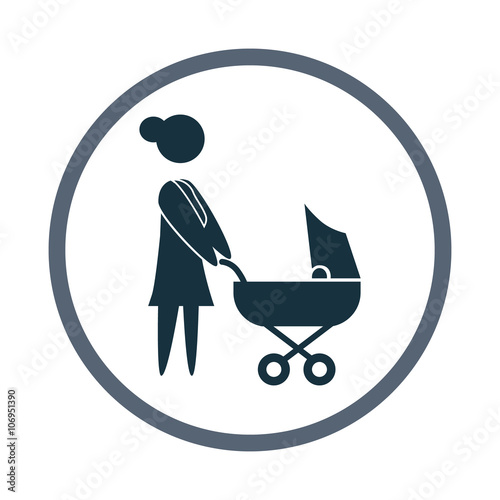 Woman with baby icon
