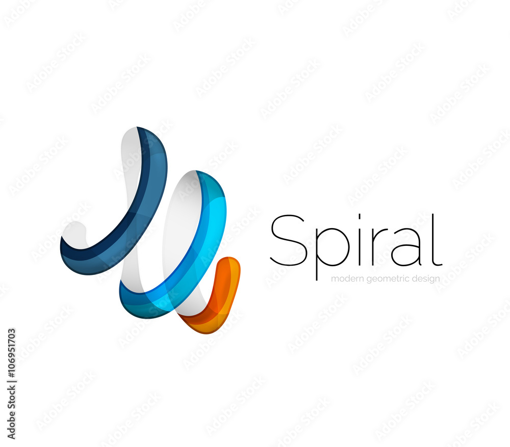 Modern vector ribbon logo Modern vector ribbon logo