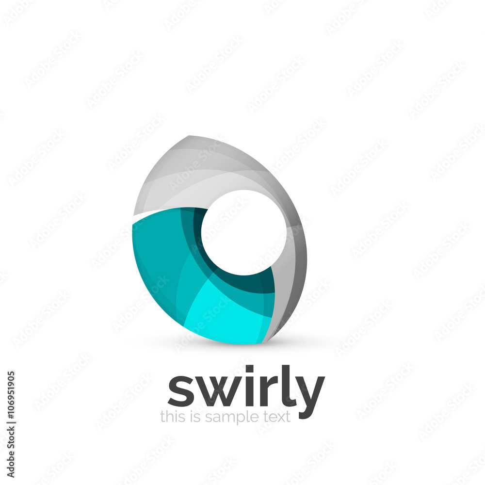 Abstract swirly round logo template Abstract swirly round logo template