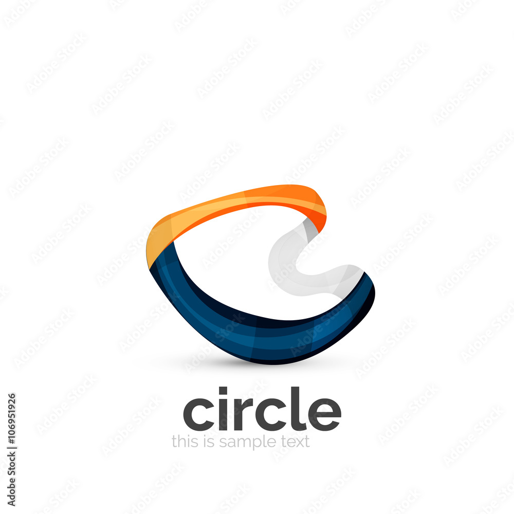 Abstract swirly round logo template Abstract swirly round logo template
