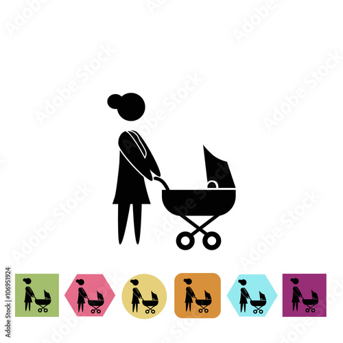 Woman with baby icon