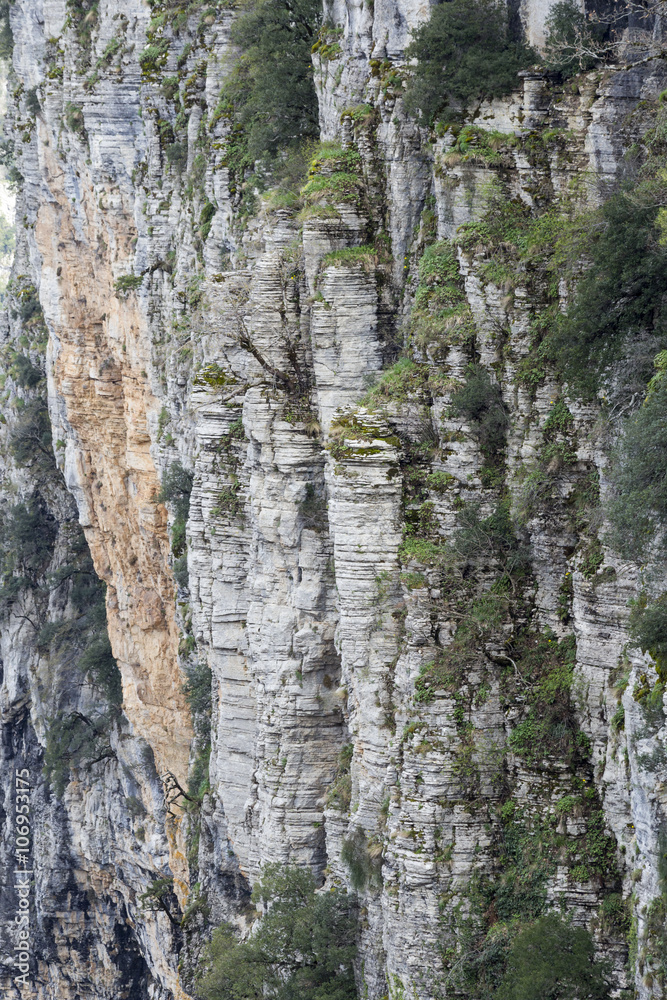 geological formations in Monodedri village, Vikos valley, Greece geological formations in Monodedri village, Vikos valley, Greece