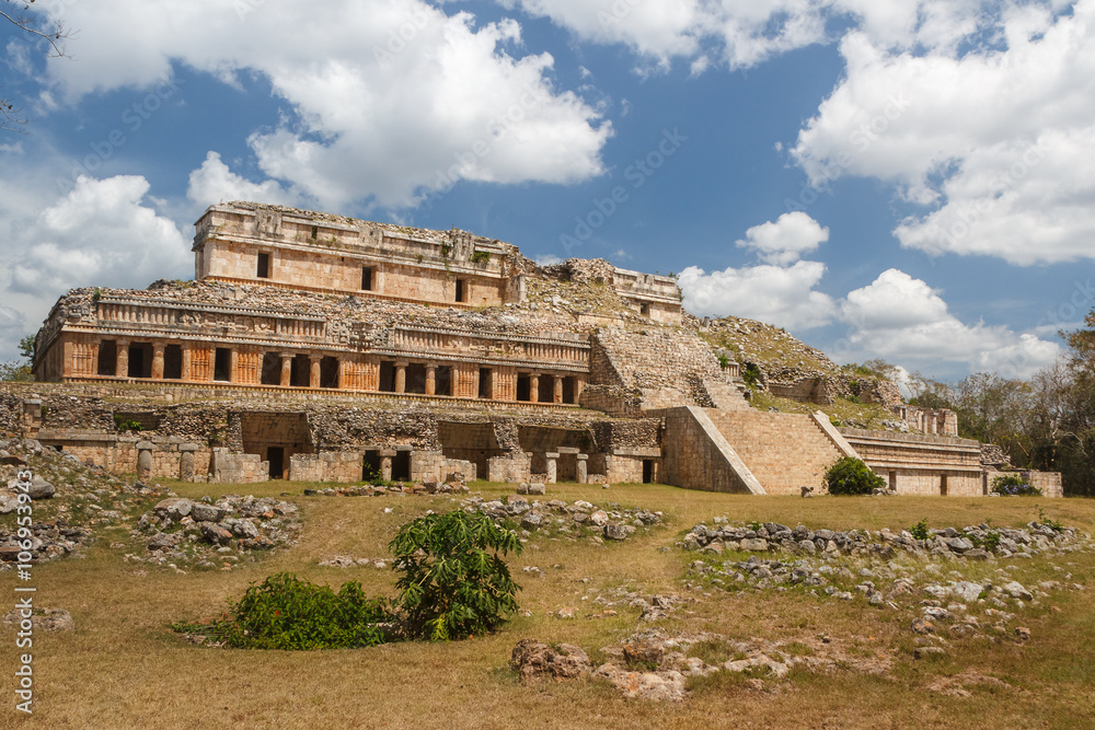 Ruins of the ancient Mayan city of Sayil, Mexico