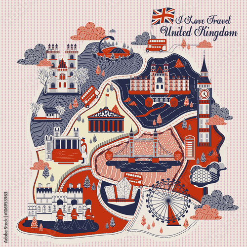 United Kingdom travel poster