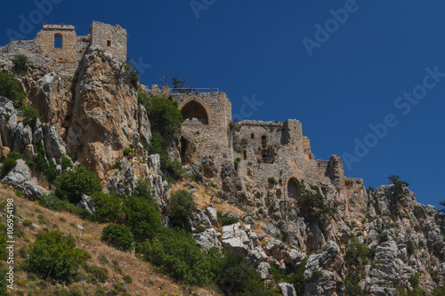 Ruins of the medieval St. Hilarion castle, North Cyprus © lic0001