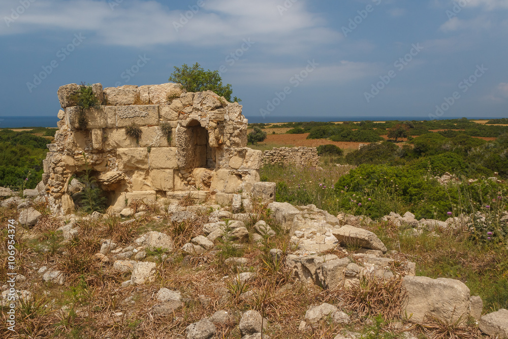 Ruins of the ancient Byzantine city of Afendrika, North Cyprus