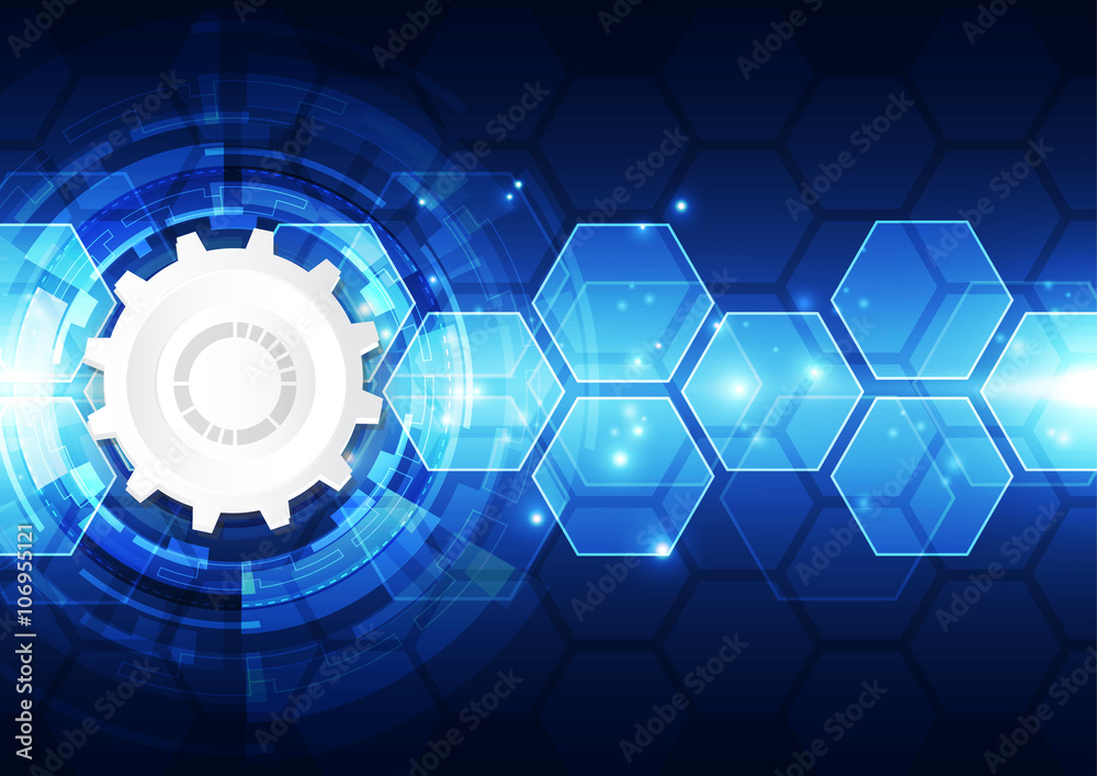 Obraz premium Abstract futuristic digital technology background. Illustration Vector
