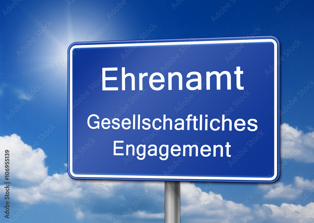 ehrenamt gesellschaftliches engagement schild ehrenamt gesellschaftliches engagement schild