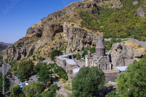 The top view on the medieval Geghard monastery complex, Armenia