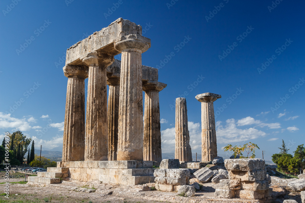 Ruins of the ancient city of Corinth, Greece