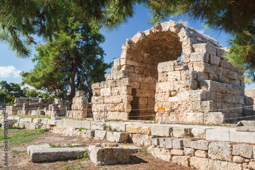 Ruins of the ancient city of Corinth, Greece