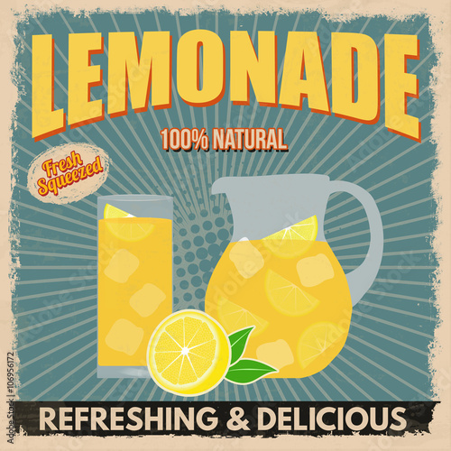 Lemonade retro poster