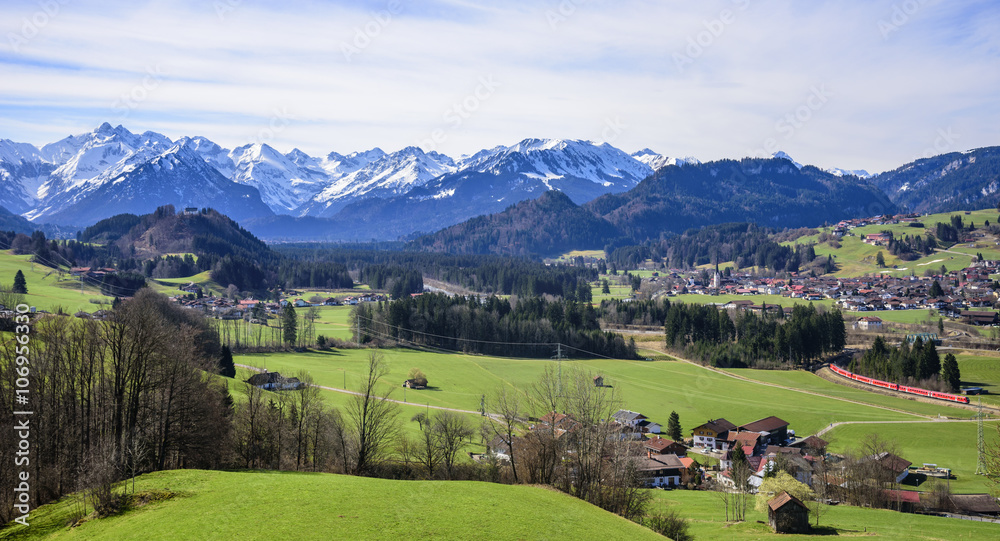 Blick ins Oberallgäu bei Fischen