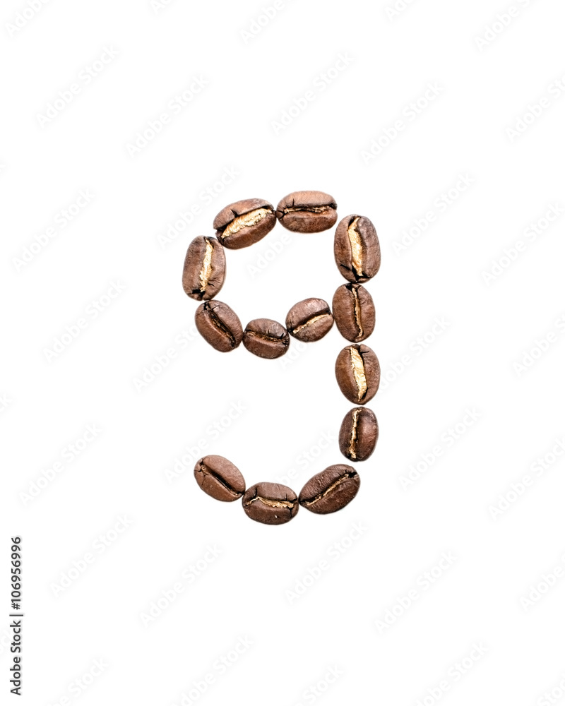 Obraz premium Coffee font nine