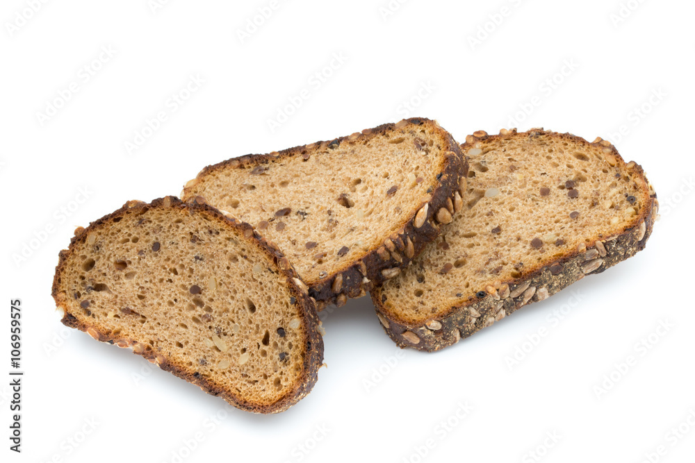 Rye bread isolated on white background. Rye bread isolated on white background.