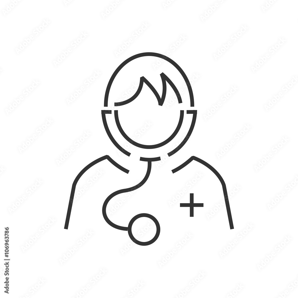 line icon Avatar Doctor Icon vector line icon Avatar Doctor Icon vector