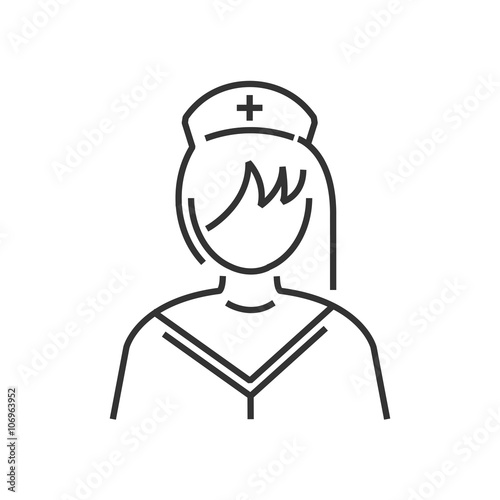 line icon nurse icon design