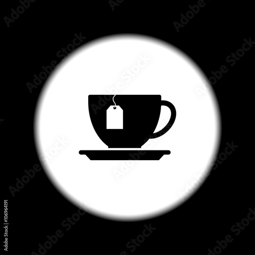 cup with tea bag icon