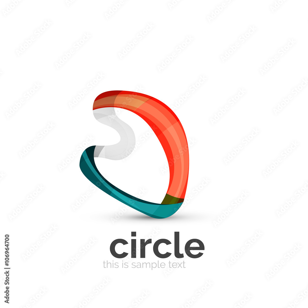 Abstract swirly round logo template Abstract swirly round logo template