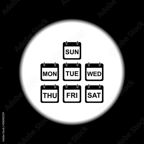Flat vector calendar icon
