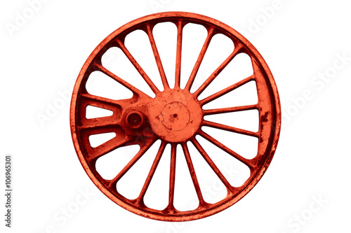 old iron lokomotive wheel