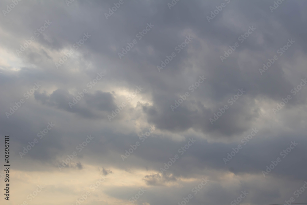 Cloudy sky where the light is plugged