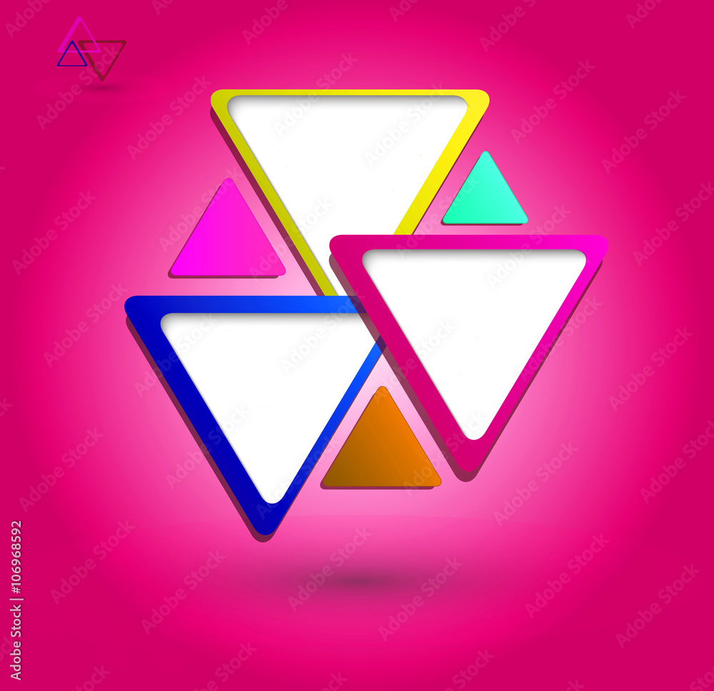 Naklejka premium Abstract blue background with triangle