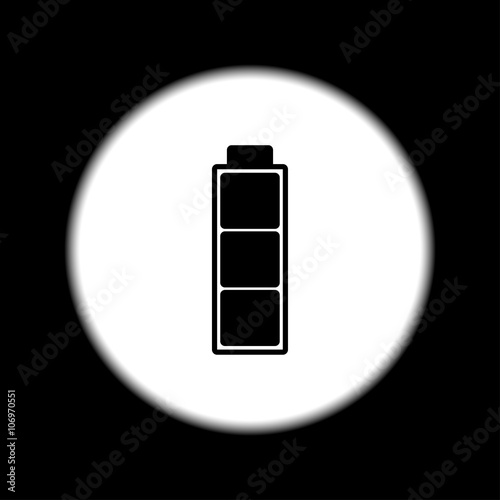 Battery icon. Flat design style.