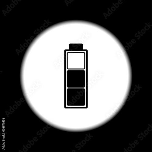 Battery icon. Flat design style.