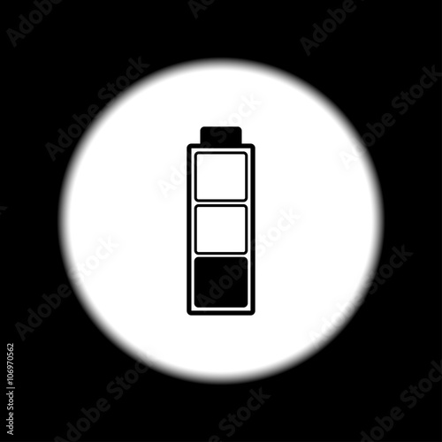 Battery icon. Flat design style.