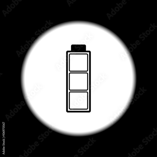 Battery icon. Flat design style.