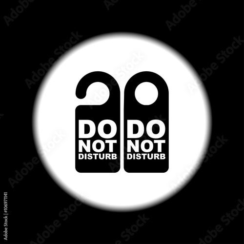 Do Not Disturb Sign. Vector illustration
