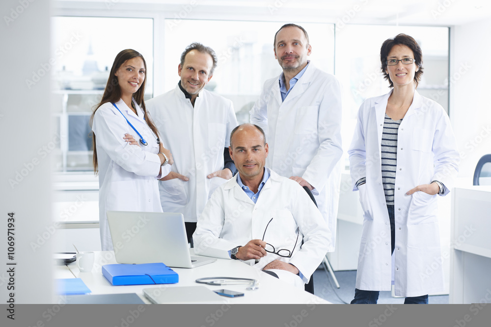 Doctors posing for group portrait Doctors posing for group portrait