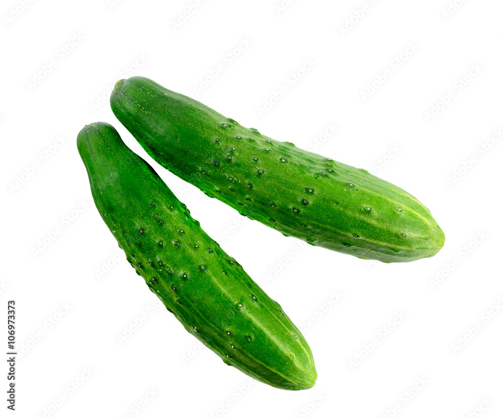 Cucumbers isolated on white background Cucumbers isolated on white background