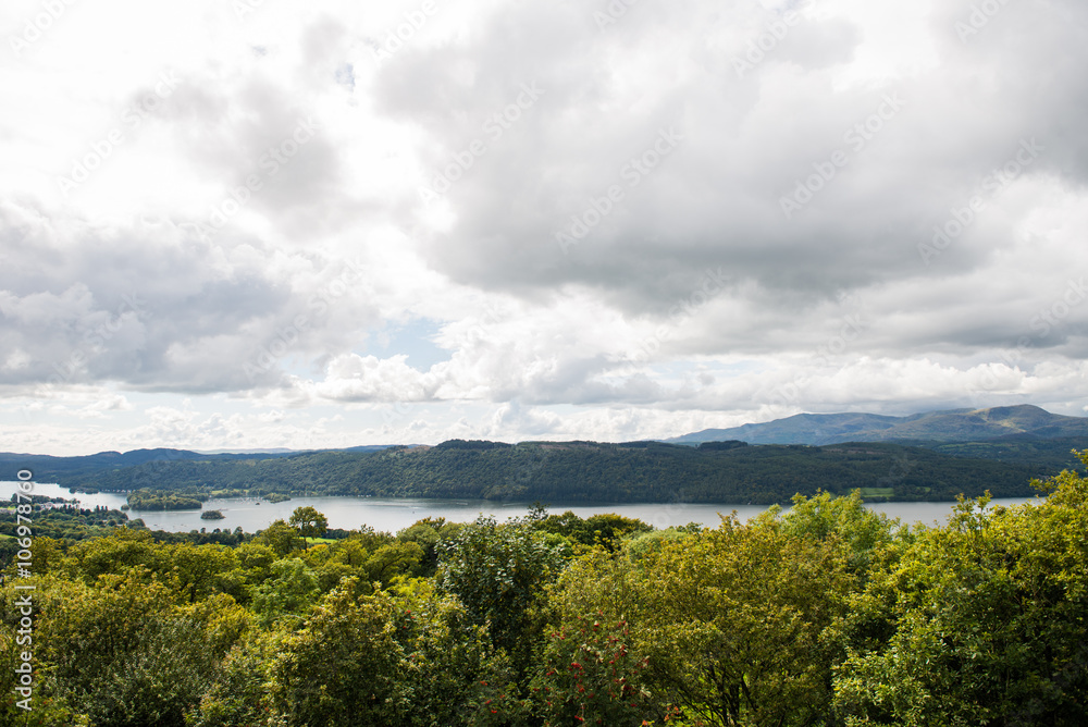 An aerial View of Windermere Lake from Orrest Head An aerial View of Windermere Lake from Orrest Head