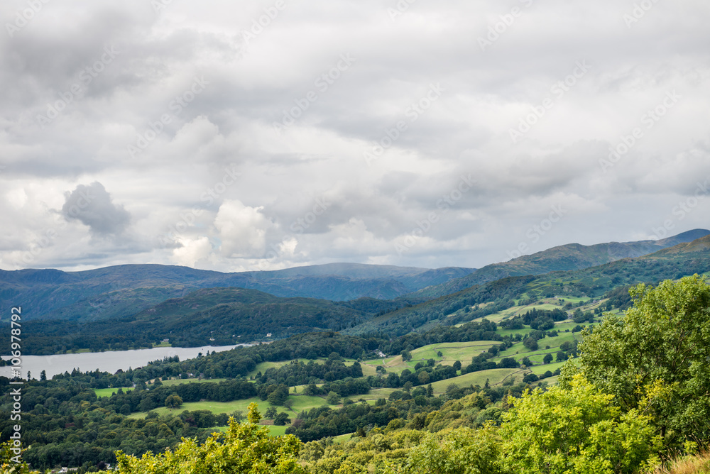 An aerial View of Windermere Lake from Orrest Head