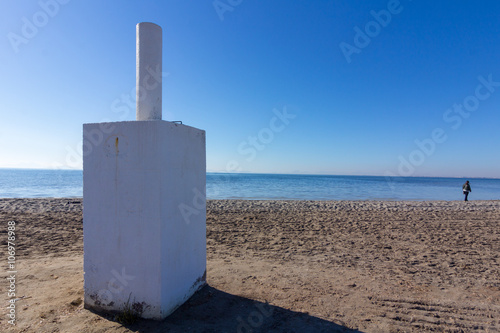 Billede på lærred trig for topography on a beach