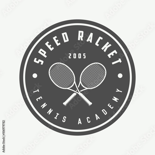 Vintage tennis logo, badge, emblem and much more.