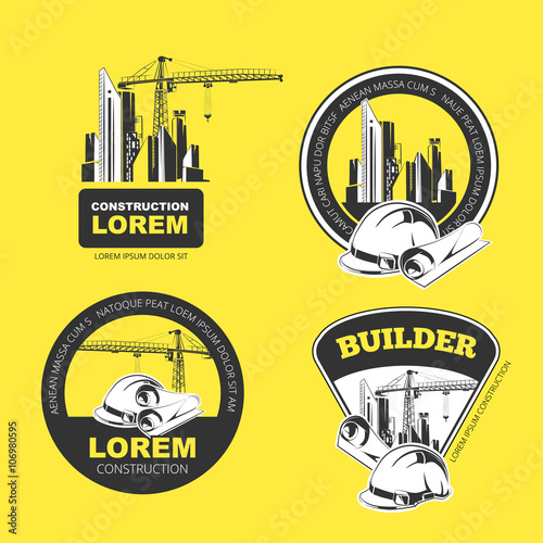 Vector Construction color Emblems