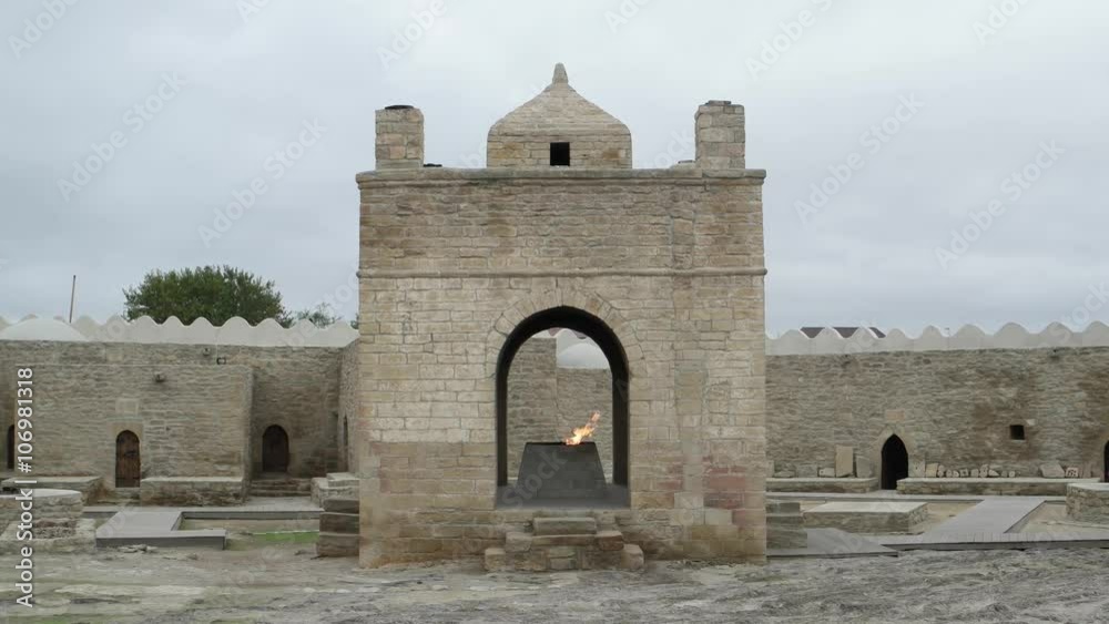 ATESHGAH - November Zoroaster temple at 2 November 2015 in Ateshgah, Azerbaijan. ATESHGAH - November Zoroaster temple at 2 November 2015 in Ateshgah, Azerbaijan.