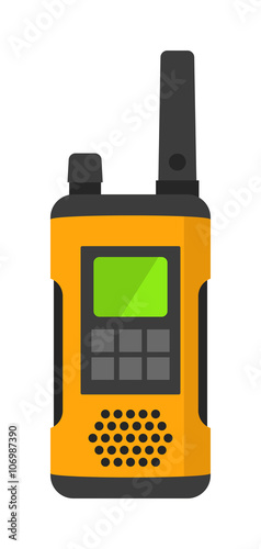 Radio set transceiver with antena receiver and police emergency radio set talkie tool.
