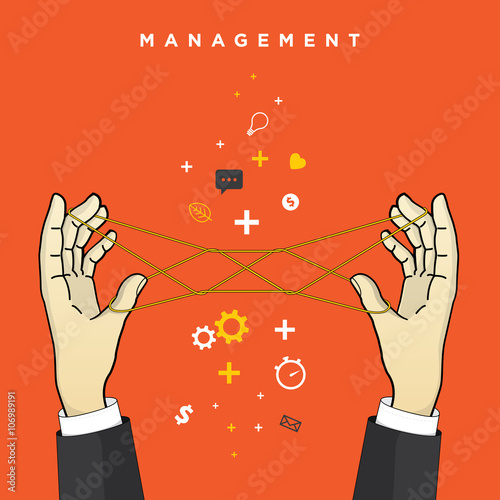 business management concepts square