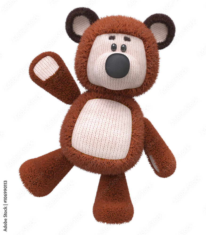 Obraz premium 3d brown bear toy