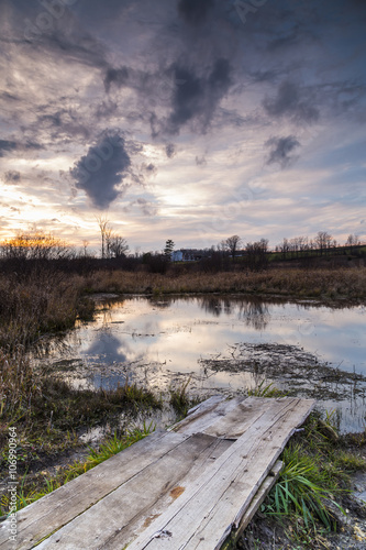 Scenic Rural Countryside Sunset